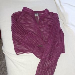 Mixed Material Cropped Jacket